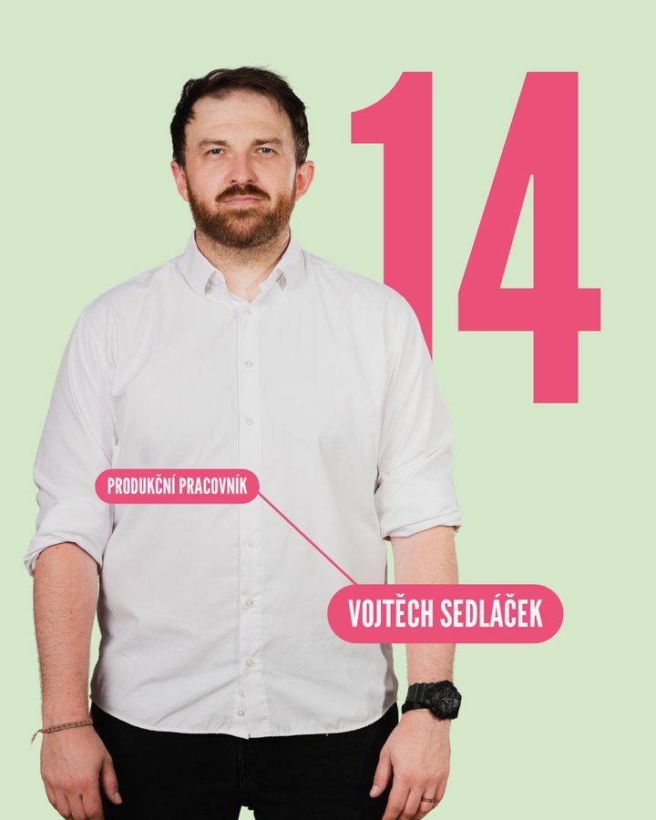 14. Mgr. Vojtěch Sedláček — produkční pracovník