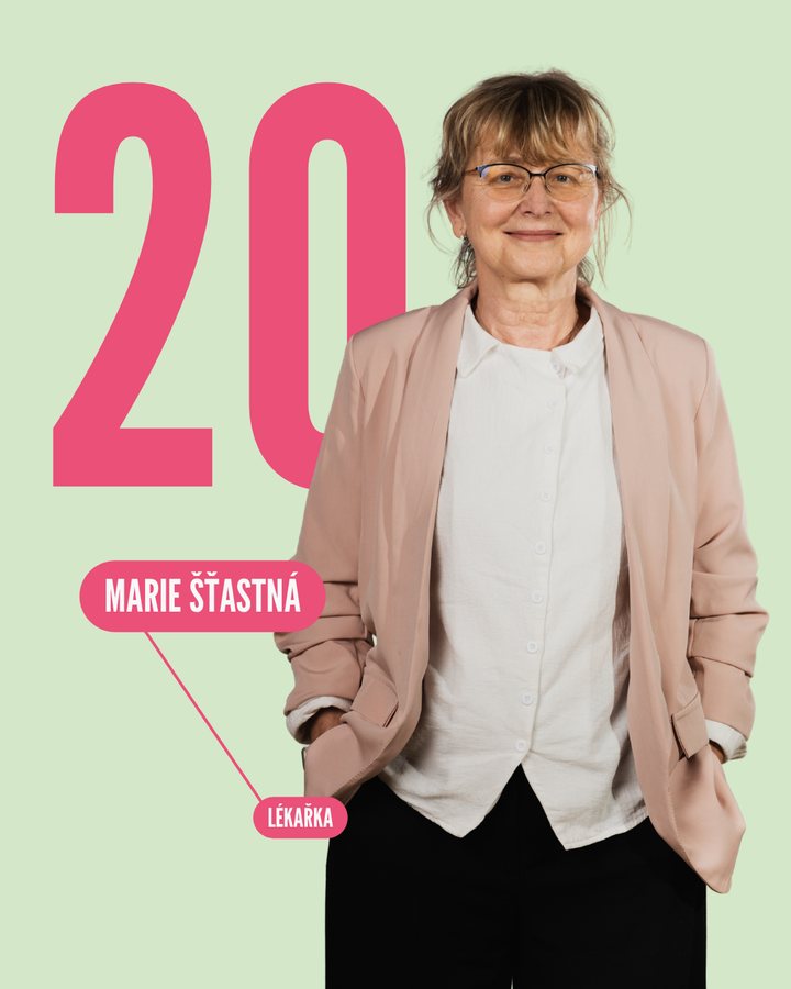 20. MUDr. Marie Šťastná — lékařka